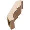Ekena Millwork 5-inch W x 12-inch D x 12-inch H Valencia Rough Cedar Woodgrain TimberThane Knee Brace, Primed BRCUR05X12X12VALRCPR - alternate 5